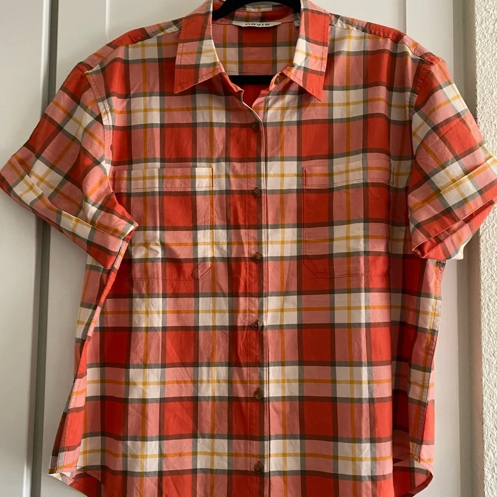 Orvis Women’s Short Sleeved Camp Shirt Size Large - Picture 1 of 3